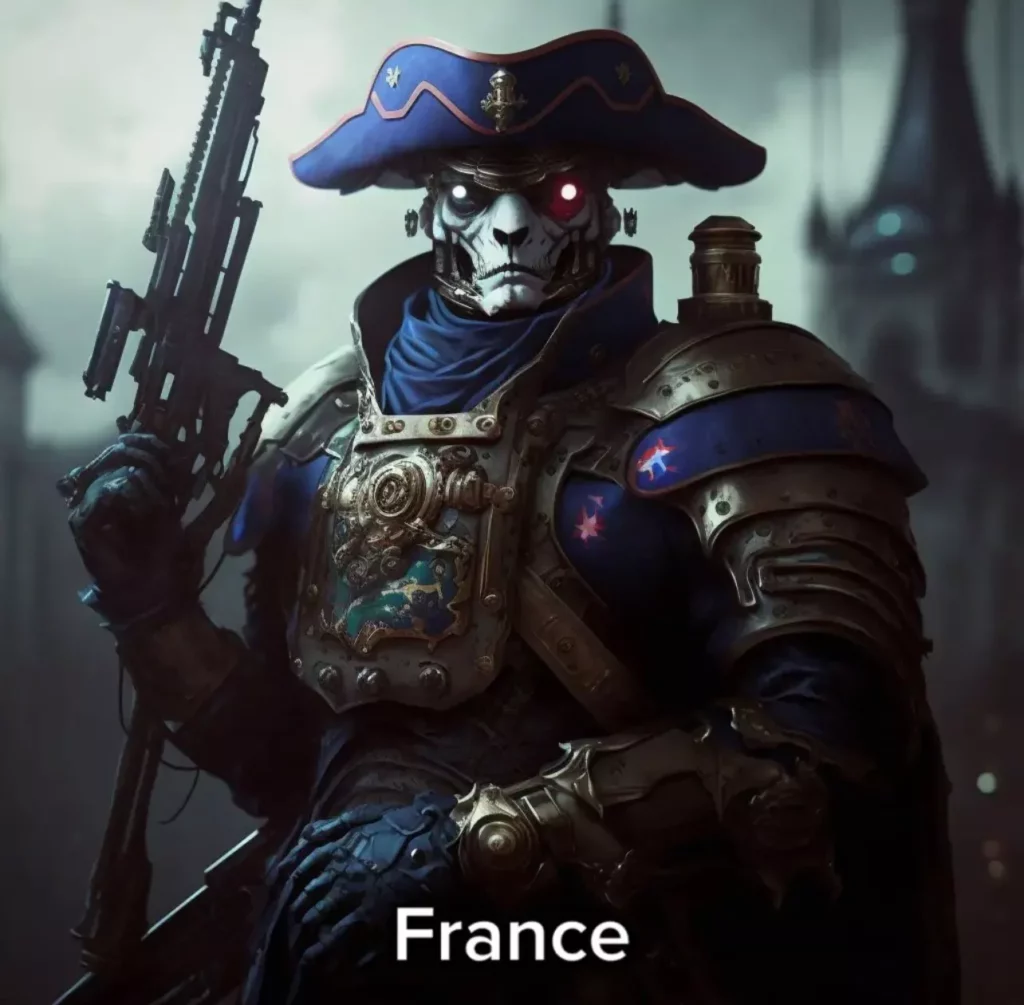 Villanos de Europa representados por una IA - Francia
